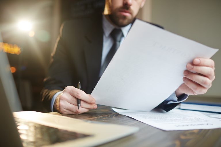 businessman working with documentation